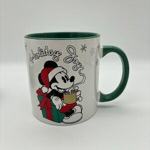 Disney MICKEY MOUSE Holiday Joy Christmas Double Sided 20oz Ceramic Mug
